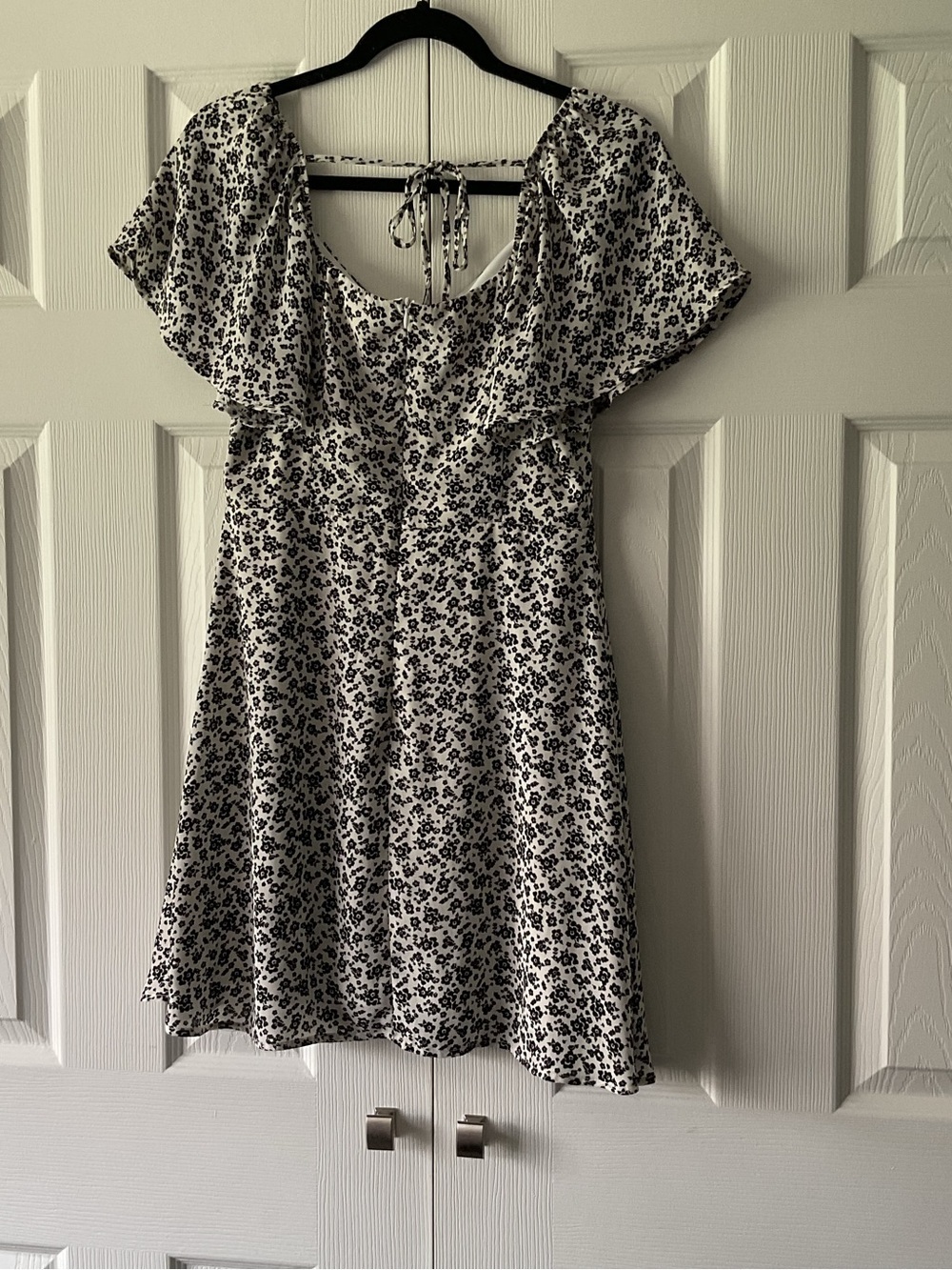 Altar'd State Black and White Floral Mini Dress